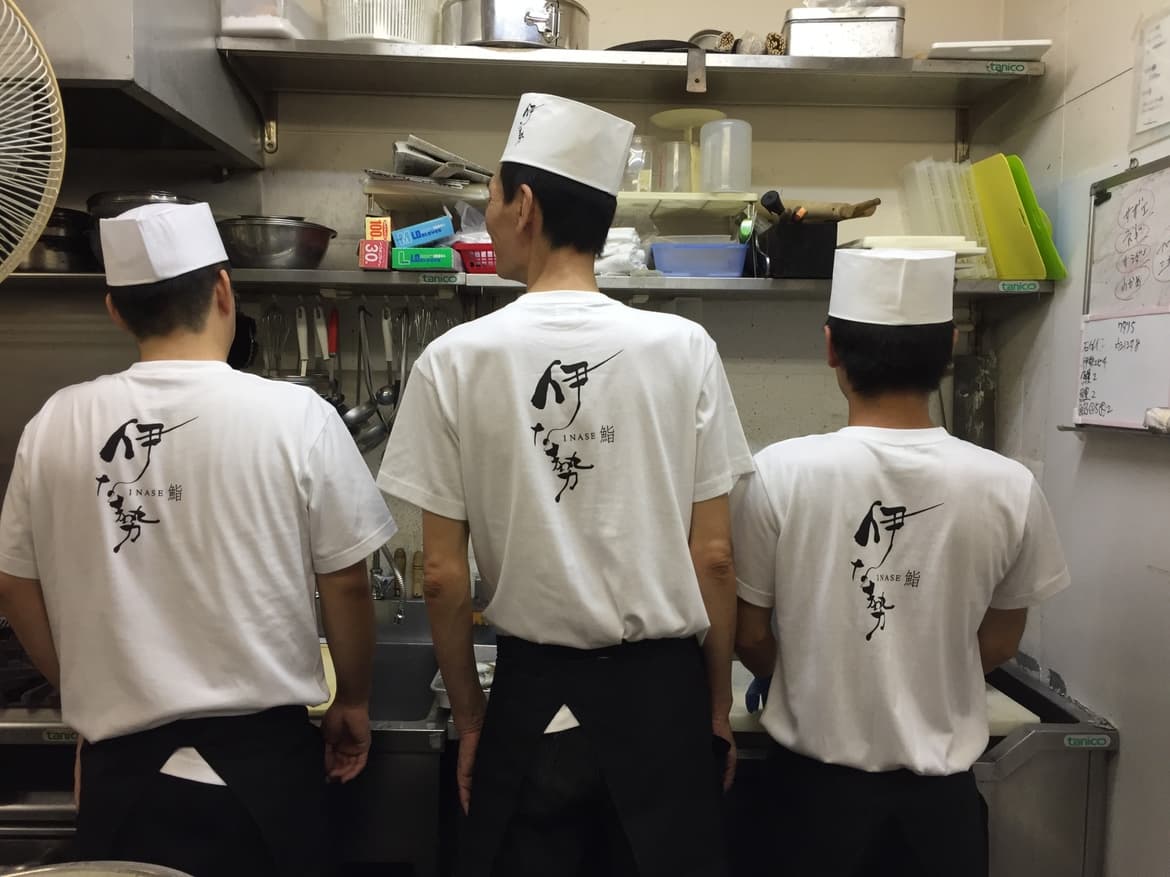 調理場の従業員たち